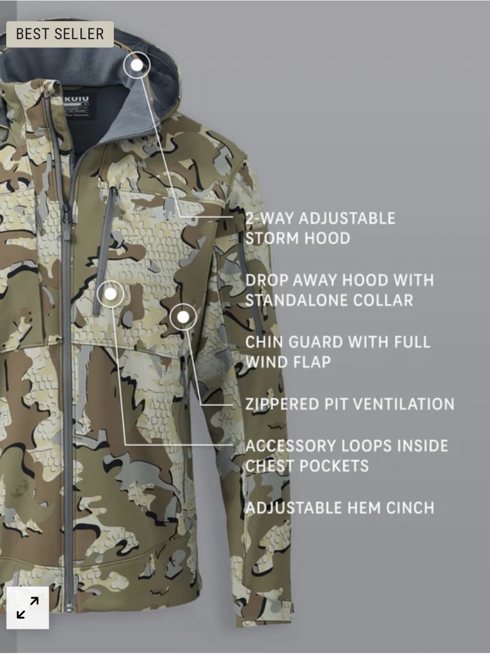 KUIU Guide Hooded Jacket VALO camo - Picture 3 of 16